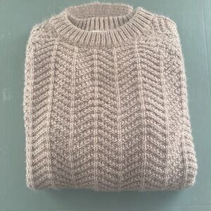 H&M TAN CHUNKY KNIT SWEATER
